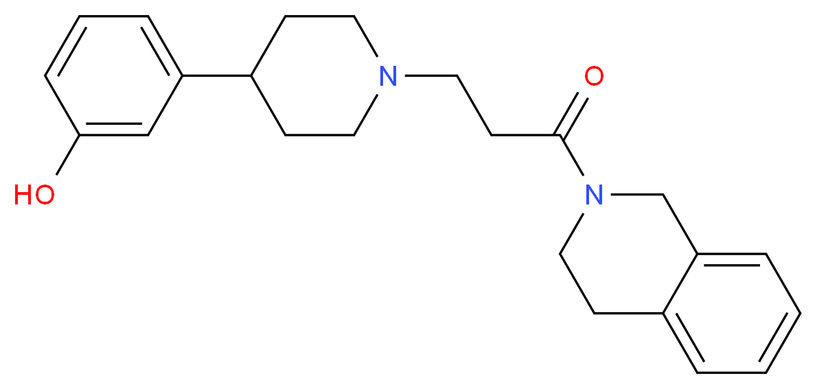 3-{1-[3-(3,4-dihydroisoquinolin-2(1H)-yl)-3-oxopropyl]piperidin-4-yl}phenol_Molecular_structure_CAS_)