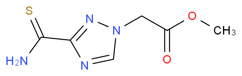 methyl 2-(3-carbamothioyl-1H-1,2,4-triazol-1-yl)acetate_Molecular_structure_CAS_)