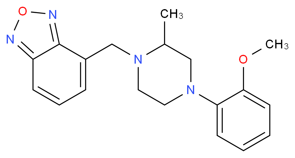 4-{[4-(2-methoxyphenyl)-2-methyl-1-piperazinyl]methyl}-2,1,3-benzoxadiazole_Molecular_structure_CAS_)