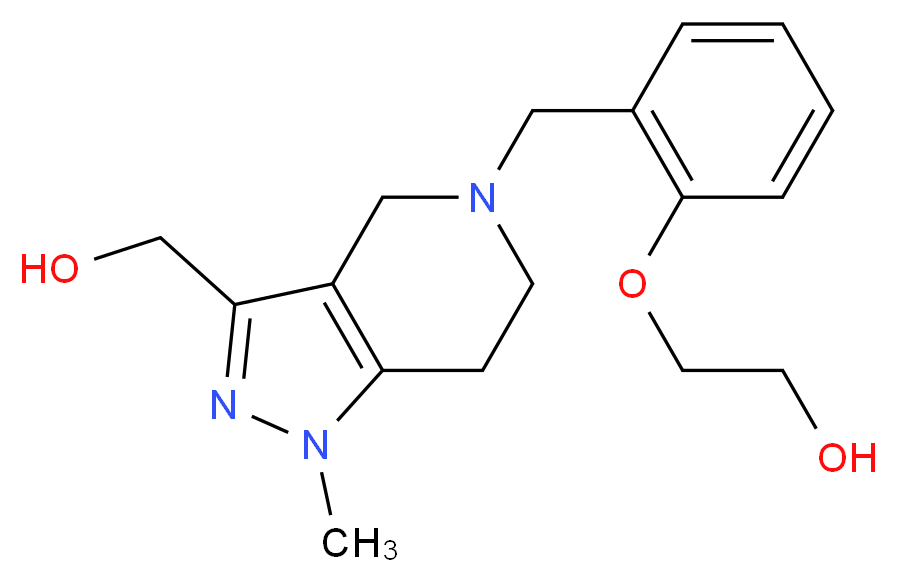 2-(2-{[3-(hydroxymethyl)-1-methyl-1,4,6,7-tetrahydro-5H-pyrazolo[4,3-c]pyridin-5-yl]methyl}phenoxy)ethanol_Molecular_structure_CAS_)