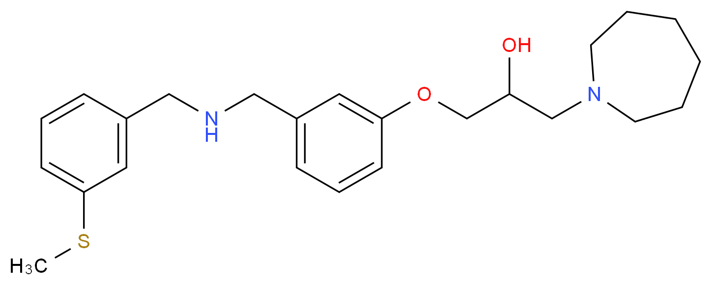 1-(1-azepanyl)-3-[3-({[3-(methylthio)benzyl]amino}methyl)phenoxy]-2-propanol_Molecular_structure_CAS_)