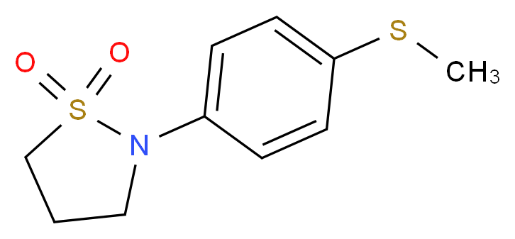 2-[4-(Methylsulfanyl)phenyl]tetrahydro-1H-1lambda~6~-isothiazole-1,1-dione_Molecular_structure_CAS_)