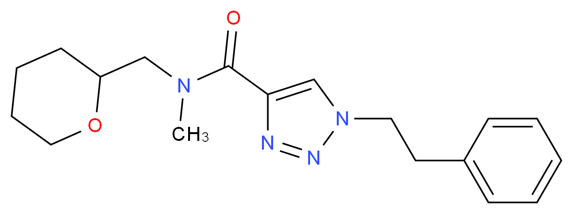 N-methyl-1-(2-phenylethyl)-N-(tetrahydro-2H-pyran-2-ylmethyl)-1H-1,2,3-triazole-4-carboxamide_Molecular_structure_CAS_)