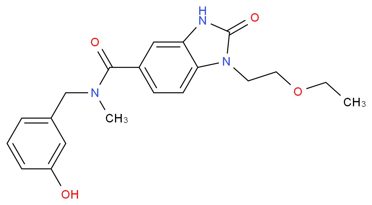 1-(2-ethoxyethyl)-N-(3-hydroxybenzyl)-N-methyl-2-oxo-2,3-dihydro-1H-benzimidazole-5-carboxamide_Molecular_structure_CAS_)