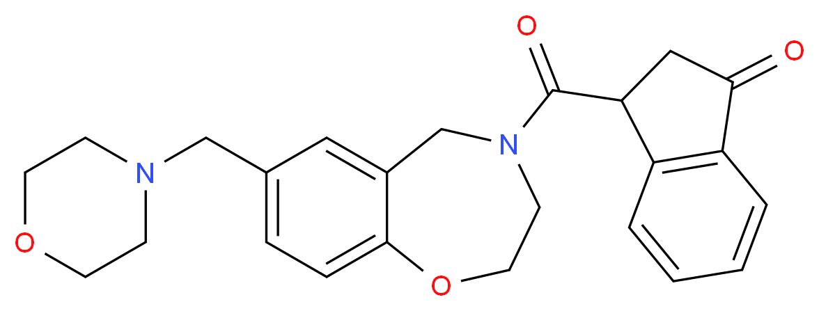 3-{[7-(4-morpholinylmethyl)-2,3-dihydro-1,4-benzoxazepin-4(5H)-yl]carbonyl}-1-indanone_Molecular_structure_CAS_)