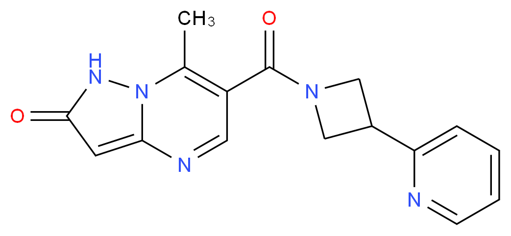 7-methyl-6-{[3-(2-pyridinyl)-1-azetidinyl]carbonyl}pyrazolo[1,5-a]pyrimidin-2(1H)-one_Molecular_structure_CAS_)