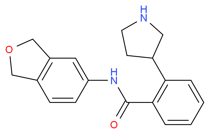 N-(1,3-dihydro-2-benzofuran-5-yl)-2-(3-pyrrolidinyl)benzamide_Molecular_structure_CAS_)