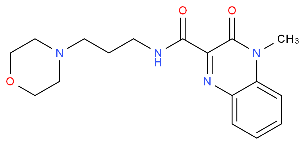 4-methyl-N-(3-morpholin-4-ylpropyl)-3-oxo-3,4-dihydroquinoxaline-2-carboxamide_Molecular_structure_CAS_)