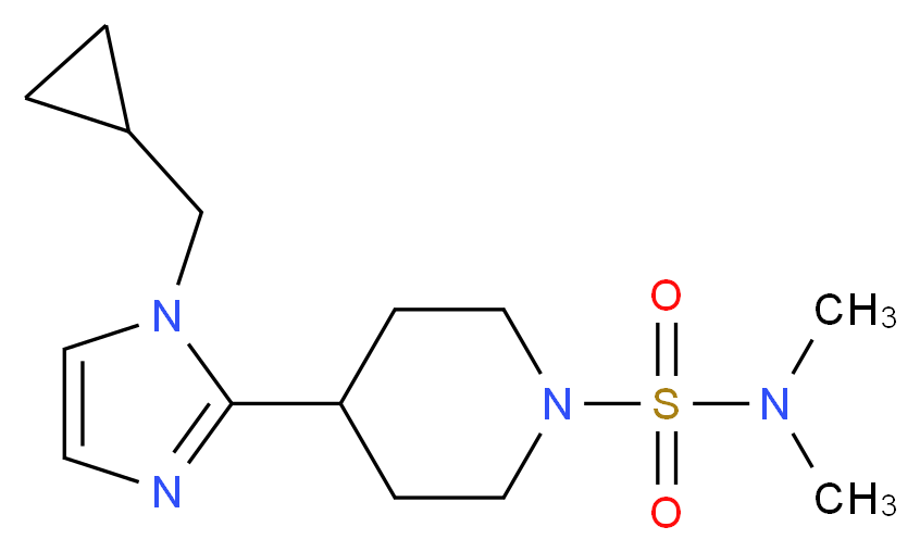 4-[1-(cyclopropylmethyl)-1H-imidazol-2-yl]-N,N-dimethyl-1-piperidinesulfonamide_Molecular_structure_CAS_)