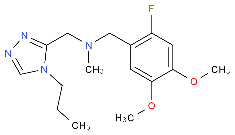 (2-fluoro-4,5-dimethoxybenzyl)methyl[(4-propyl-4H-1,2,4-triazol-3-yl)methyl]amine_Molecular_structure_CAS_)