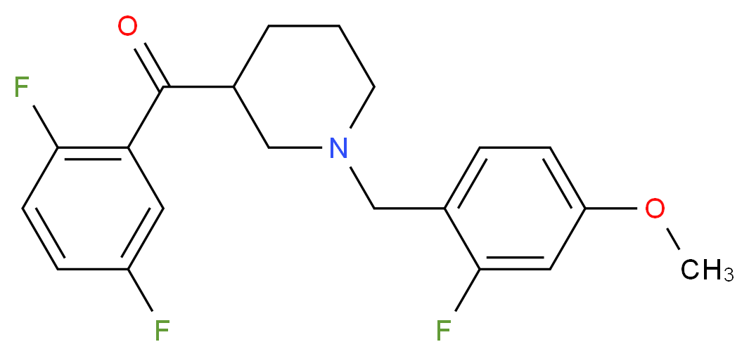 (2,5-difluorophenyl)[1-(2-fluoro-4-methoxybenzyl)-3-piperidinyl]methanone_Molecular_structure_CAS_)