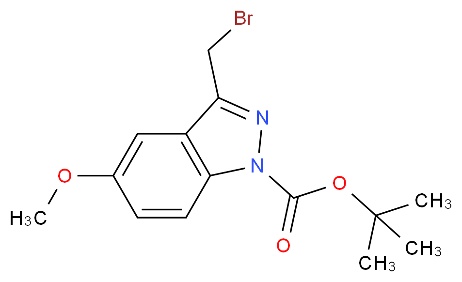 TERT-BUTYL 3-(BROMOMETHYL)-5-METHOXY-1H-INDAZOLE-1-CARBOXYLATE_Molecular_structure_CAS_)