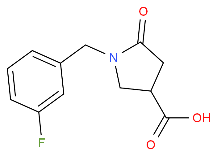 1-(3-Fluorobenzyl)-5-oxopyrrolidine-3-carboxylic acid_Molecular_structure_CAS_845546-23-8)