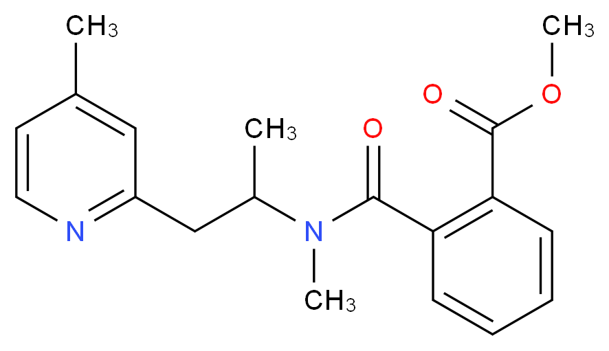 methyl 2-({methyl[1-methyl-2-(4-methylpyridin-2-yl)ethyl]amino}carbonyl)benzoate_Molecular_structure_CAS_)