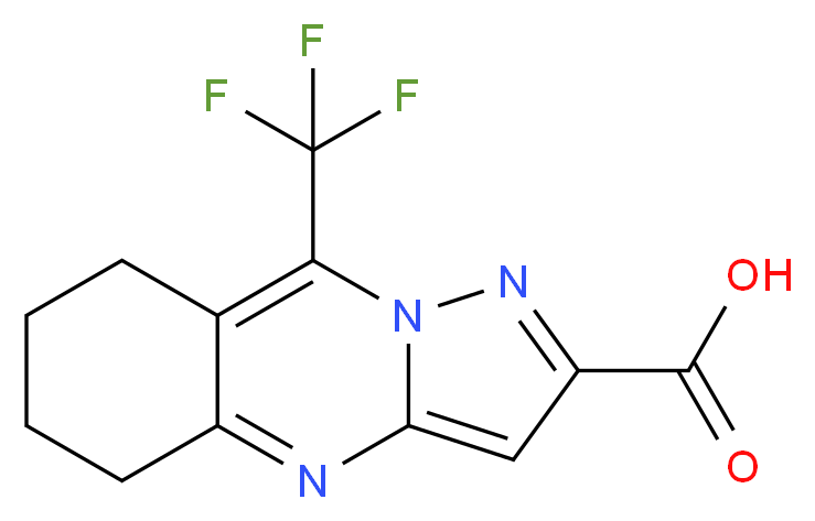9-Trifluoromethyl-5,6,7,8-tetrahydro-pyrazolo-[5,1-b]quinazoline-2-carboxylic acid_Molecular_structure_CAS_)