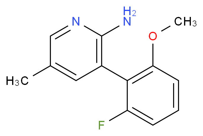 3-(2-fluoro-6-methoxyphenyl)-5-methylpyridin-2-amine_Molecular_structure_CAS_)