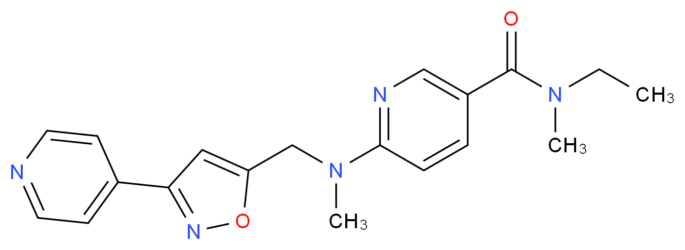N-ethyl-N-methyl-6-(methyl{[3-(4-pyridinyl)-5-isoxazolyl]methyl}amino)nicotinamide_Molecular_structure_CAS_)