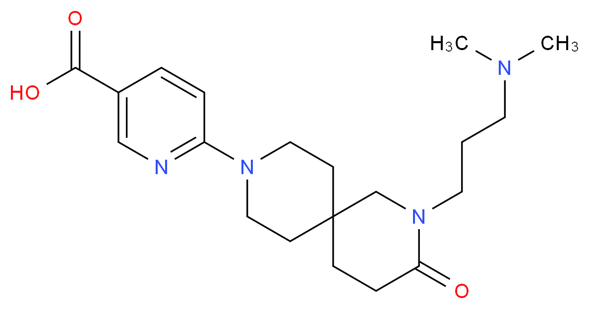 6-{2-[3-(dimethylamino)propyl]-3-oxo-2,9-diazaspiro[5.5]undec-9-yl}nicotinic acid_Molecular_structure_CAS_)
