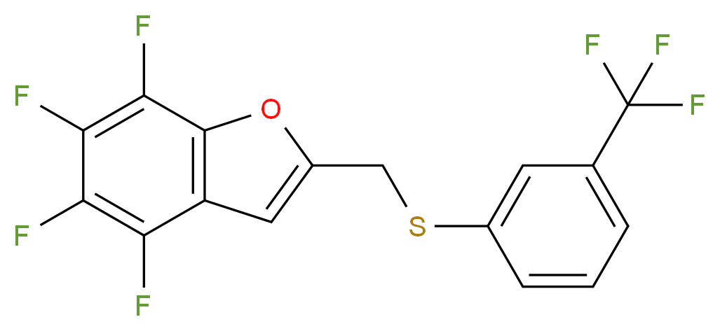 4,5,6,7-tetrafluoro-2-({[3-(trifluoromethyl)phenyl]thio}methyl)benzo[b]furan_Molecular_structure_CAS_)