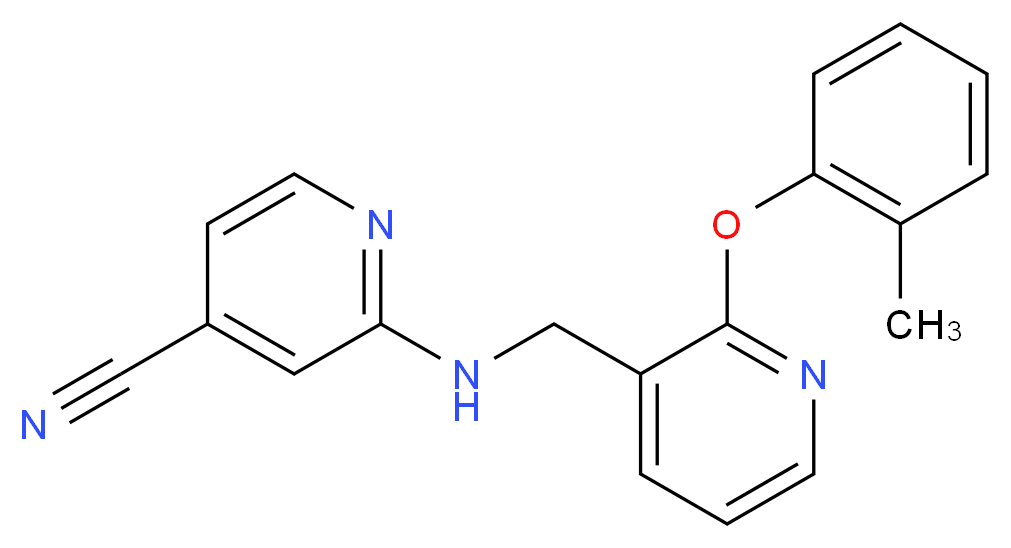 2-({[2-(2-methylphenoxy)pyridin-3-yl]methyl}amino)isonicotinonitrile_Molecular_structure_CAS_)