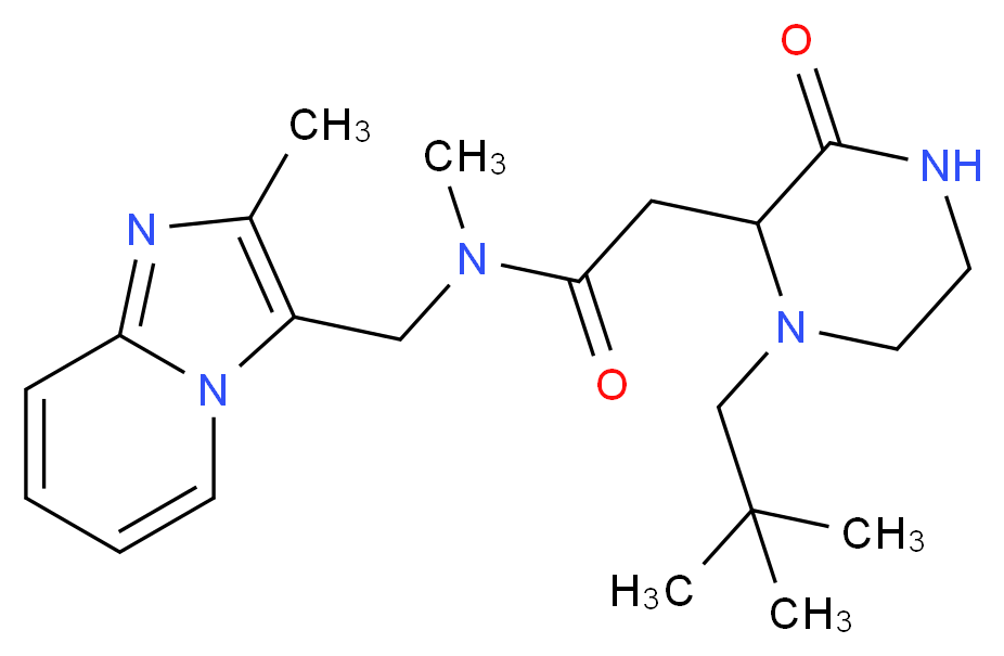 2-[1-(2,2-dimethylpropyl)-3-oxo-2-piperazinyl]-N-methyl-N-[(2-methylimidazo[1,2-a]pyridin-3-yl)methyl]acetamide_Molecular_structure_CAS_)