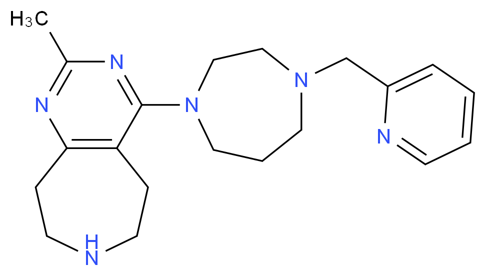 2-methyl-4-[4-(pyridin-2-ylmethyl)-1,4-diazepan-1-yl]-6,7,8,9-tetrahydro-5H-pyrimido[4,5-d]azepine_Molecular_structure_CAS_)