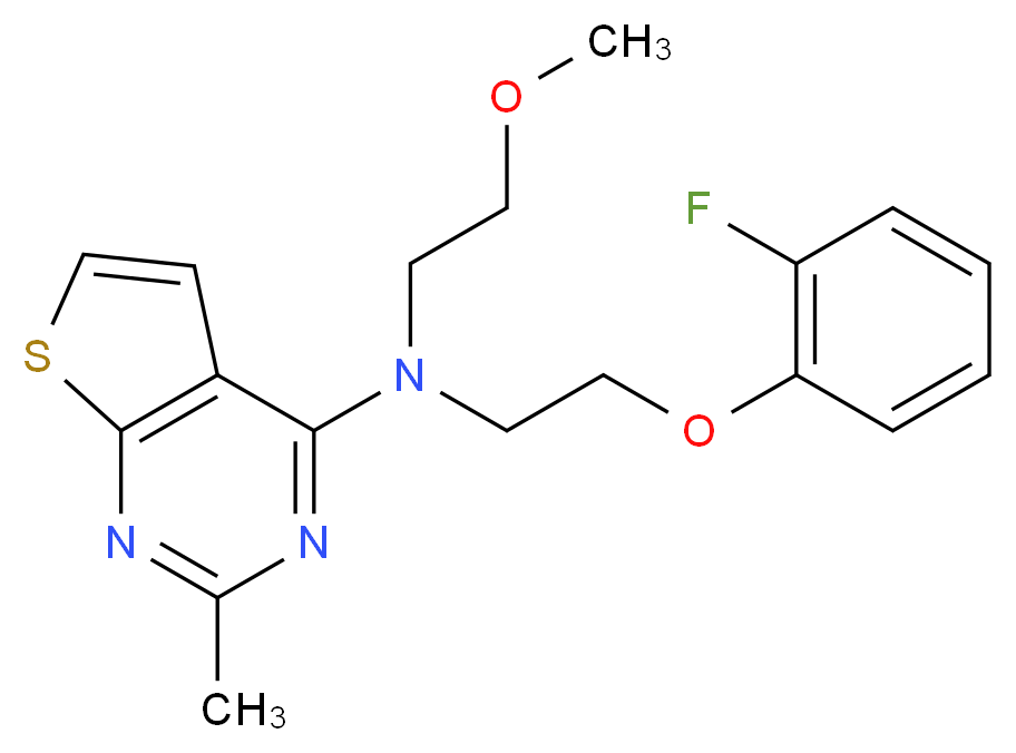 N-[2-(2-fluorophenoxy)ethyl]-N-(2-methoxyethyl)-2-methylthieno[2,3-d]pyrimidin-4-amine_Molecular_structure_CAS_)