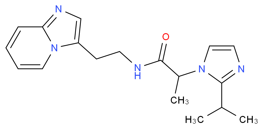 N-(2-imidazo[1,2-a]pyridin-3-ylethyl)-2-(2-isopropyl-1H-imidazol-1-yl)propanamide_Molecular_structure_CAS_)