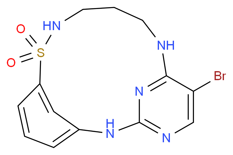 6-BROMO-13-THIA-2,4,8,12,19-PENTAAZATRICYCLO[12.3.1.1~3,7~]NONADECA-1(18),3(19),4,6,14,16-HEXAENE 13,13-DIOXIDE_Molecular_structure_CAS_)