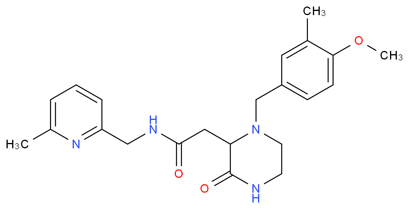 2-[1-(4-methoxy-3-methylbenzyl)-3-oxo-2-piperazinyl]-N-[(6-methyl-2-pyridinyl)methyl]acetamide_Molecular_structure_CAS_)
