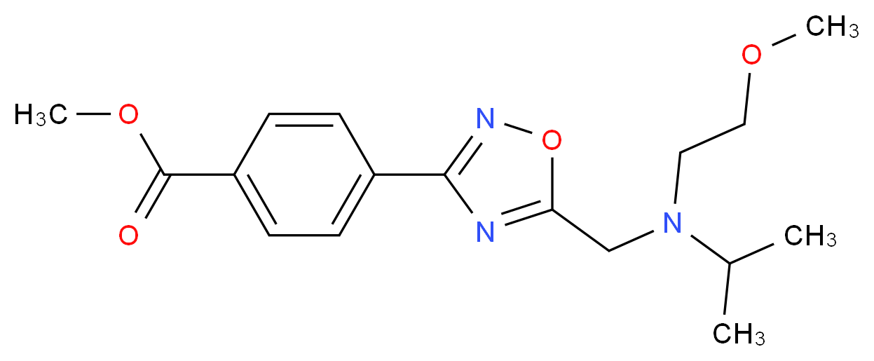 methyl 4-(5-{[isopropyl(2-methoxyethyl)amino]methyl}-1,2,4-oxadiazol-3-yl)benzoate_Molecular_structure_CAS_)