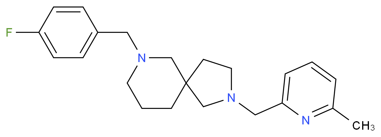 7-(4-fluorobenzyl)-2-[(6-methyl-2-pyridinyl)methyl]-2,7-diazaspiro[4.5]decane_Molecular_structure_CAS_)
