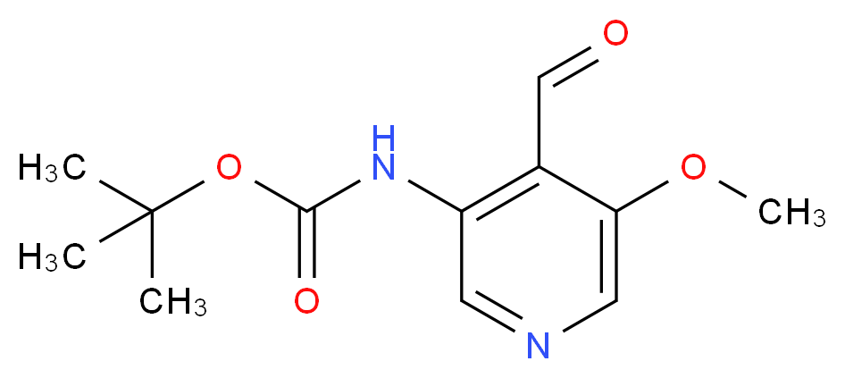 tert-Butyl 4-formyl-5-methoxypyridin-3-ylcarbamate_Molecular_structure_CAS_1049677-54-4)