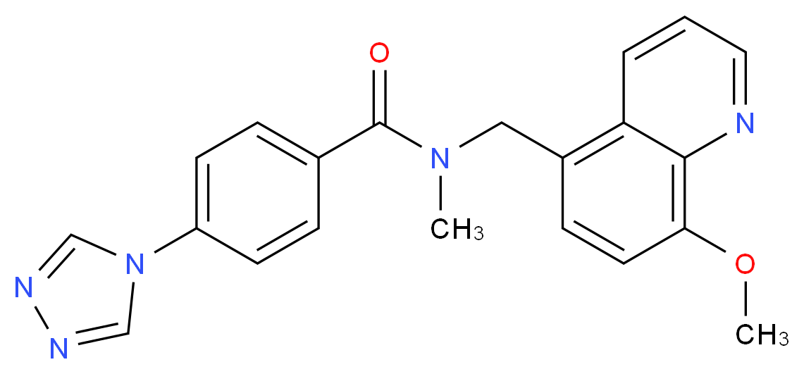 N-[(8-methoxyquinolin-5-yl)methyl]-N-methyl-4-(4H-1,2,4-triazol-4-yl)benzamide_Molecular_structure_CAS_)