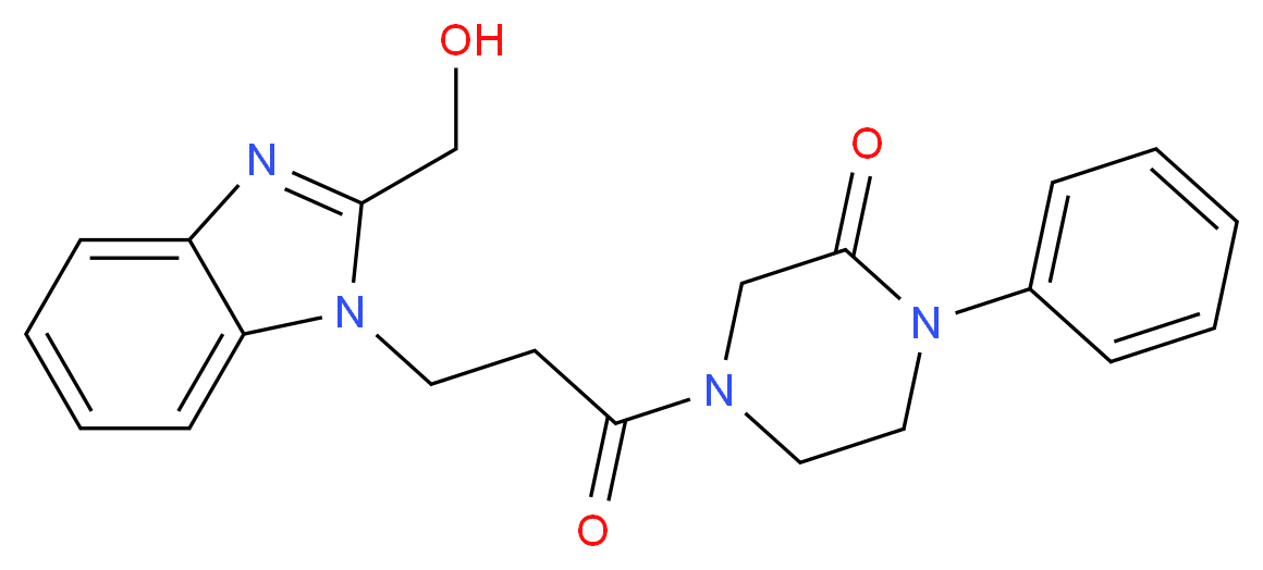 4-{3-[2-(hydroxymethyl)-1H-benzimidazol-1-yl]propanoyl}-1-phenyl-2-piperazinone_Molecular_structure_CAS_)