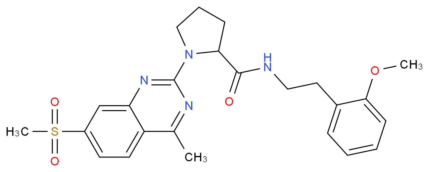 N-[2-(2-methoxyphenyl)ethyl]-1-[4-methyl-7-(methylsulfonyl)-2-quinazolinyl]prolinamide_Molecular_structure_CAS_)