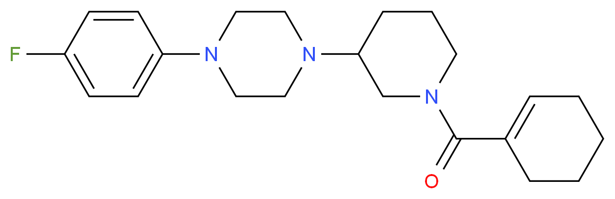 1-[1-(1-cyclohexen-1-ylcarbonyl)-3-piperidinyl]-4-(4-fluorophenyl)piperazine_Molecular_structure_CAS_)