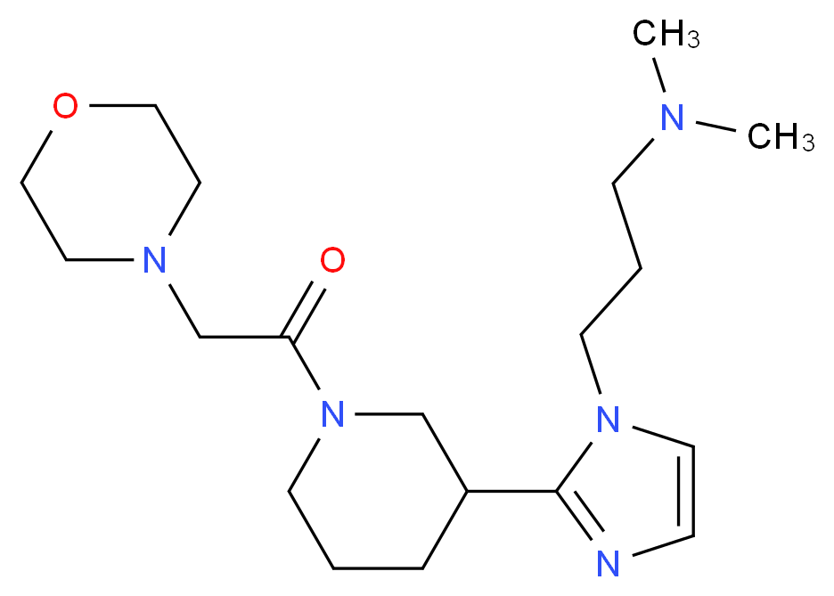 N,N-dimethyl-3-{2-[1-(4-morpholinylacetyl)-3-piperidinyl]-1H-imidazol-1-yl}-1-propanamine_Molecular_structure_CAS_)