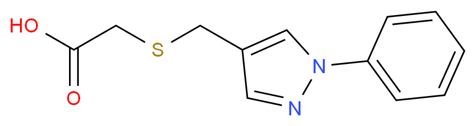 {[(1-phenyl-1H-pyrazol-4-yl)methyl]thio}acetic acid_Molecular_structure_CAS_)