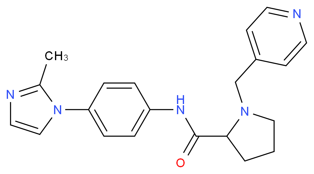 N-[4-(2-methyl-1H-imidazol-1-yl)phenyl]-1-(4-pyridinylmethyl)prolinamide_Molecular_structure_CAS_)