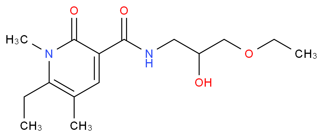 N-(3-ethoxy-2-hydroxypropyl)-6-ethyl-1,5-dimethyl-2-oxo-1,2-dihydropyridine-3-carboxamide_Molecular_structure_CAS_)