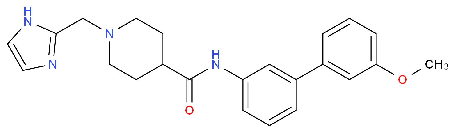 1-(1H-imidazol-2-ylmethyl)-N-(3'-methoxybiphenyl-3-yl)piperidine-4-carboxamide_Molecular_structure_CAS_)