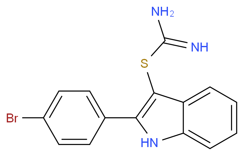 2-(4-Bromophenyl)-1H-indol-3-yl imidothiocarbamate hydroiodide_Molecular_structure_CAS_)
