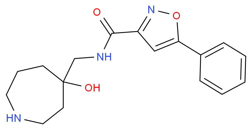 N-[(4-hydroxy-4-azepanyl)methyl]-5-phenyl-3-isoxazolecarboxamide_Molecular_structure_CAS_)