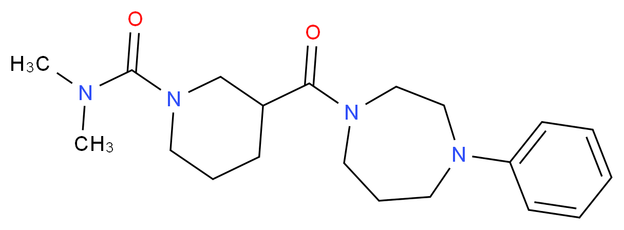N,N-dimethyl-3-[(4-phenyl-1,4-diazepan-1-yl)carbonyl]-1-piperidinecarboxamide_Molecular_structure_CAS_)