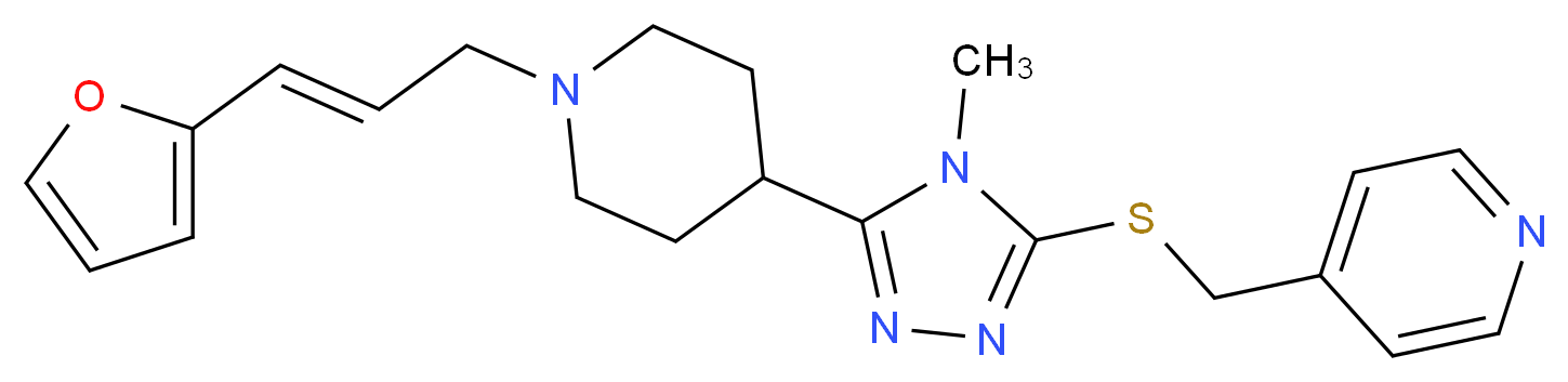 4-{[(5-{1-[(2E)-3-(2-furyl)-2-propen-1-yl]-4-piperidinyl}-4-methyl-4H-1,2,4-triazol-3-yl)thio]methyl}pyridine_Molecular_structure_CAS_)