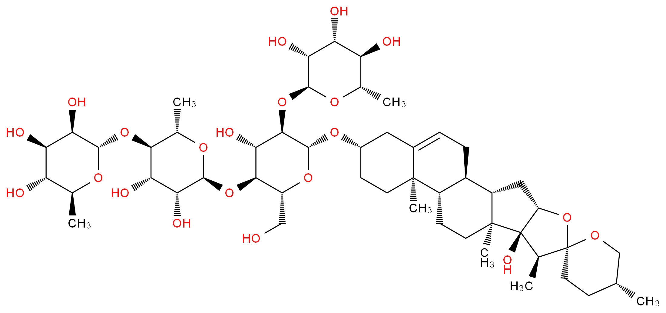 Chonglou Saponin VII_Molecular_structure_CAS_68124-04-9)