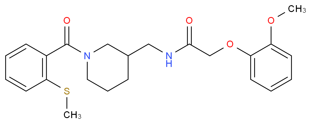2-(2-methoxyphenoxy)-N-({1-[2-(methylthio)benzoyl]-3-piperidinyl}methyl)acetamide_Molecular_structure_CAS_)