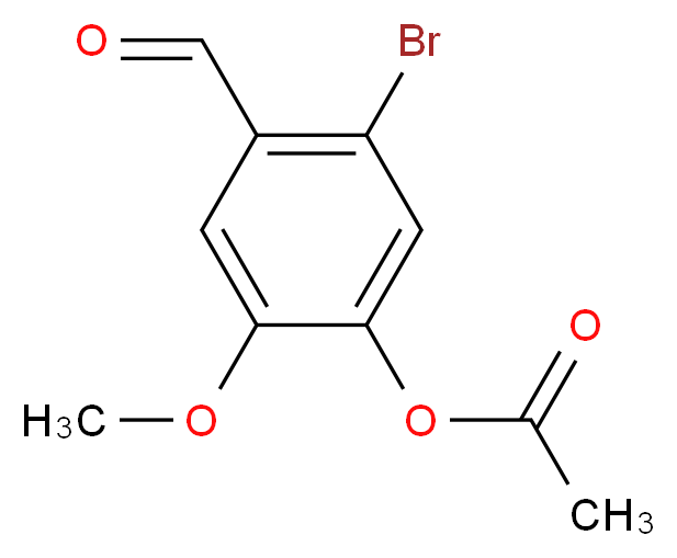 5-bromo-4-formyl-2-methoxyphenyl acetate_Molecular_structure_CAS_52783-83-2)