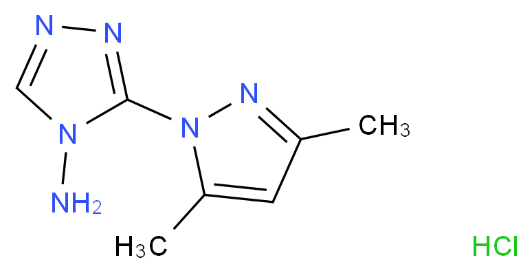 3-(3,5-dimethyl-1H-pyrazol-1-yl)-4H-1,2,4-triazol-4-amine hydrochloride_Molecular_structure_CAS_)